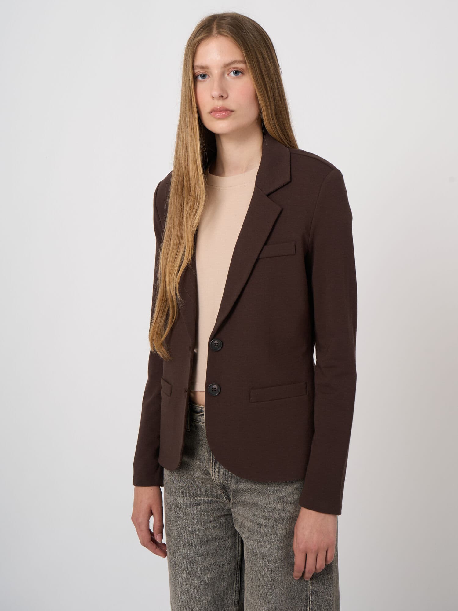 French-Terry-Blazer aus Modal-Baumwolle