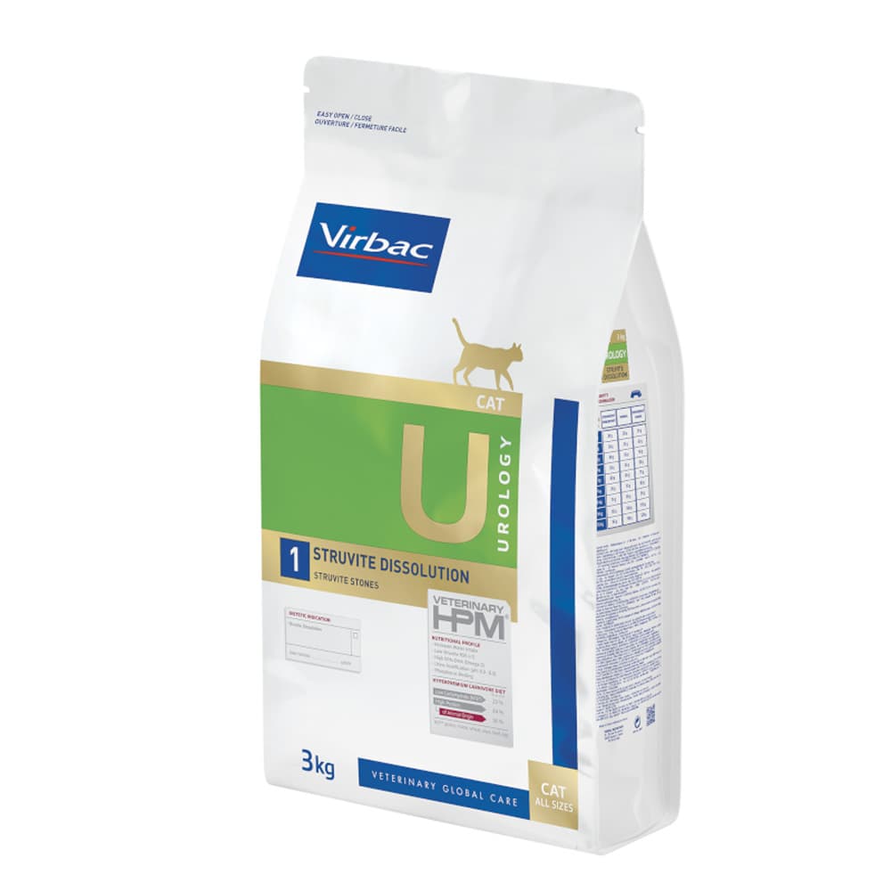 Virbac Veterinary HPM Cat Urology Struvite Dissolution U1 - Sparpaket: 2 x 3 kg