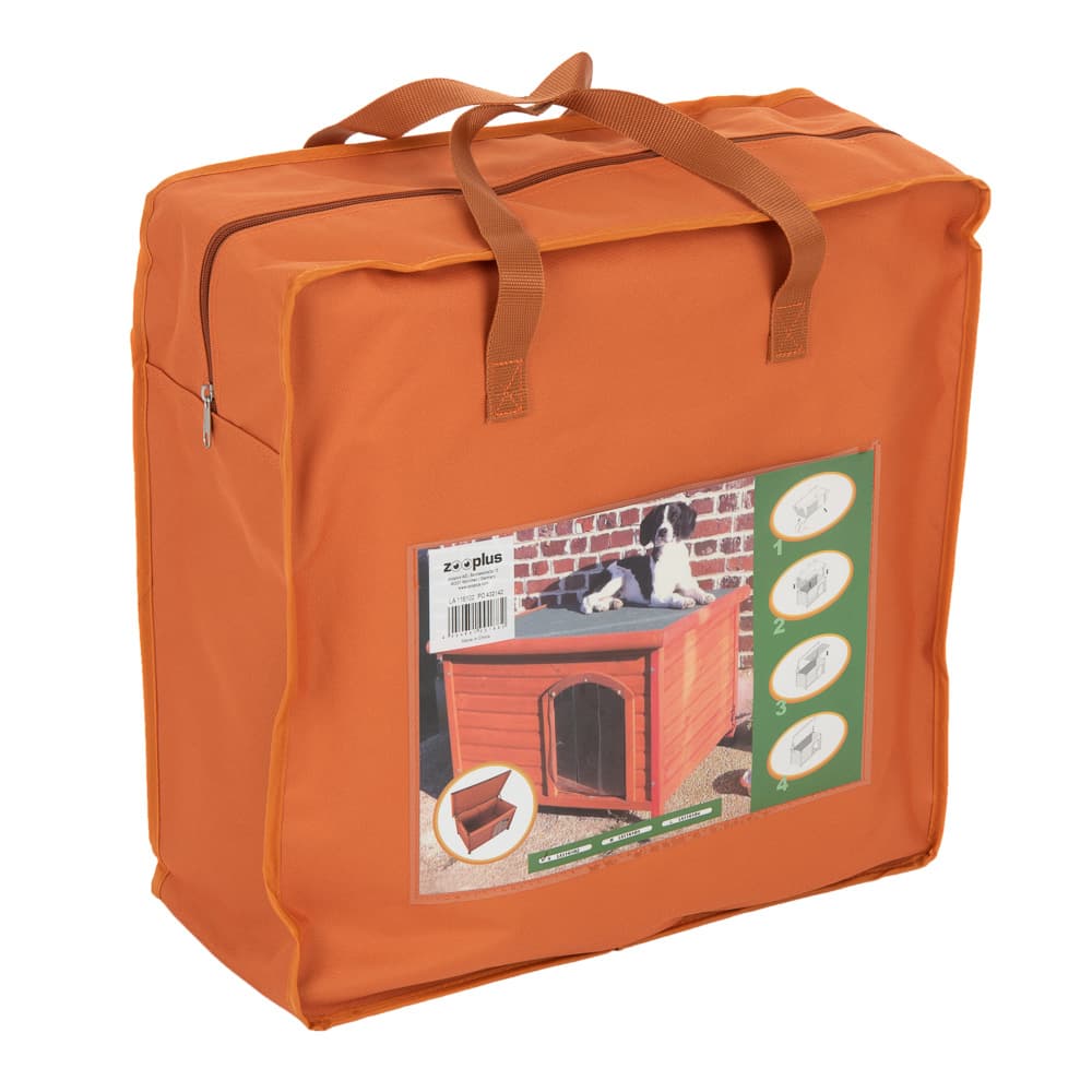 Isolierung für Flachdach Hundehütte Woody - B 74 x T 44 x H 42 cm für Grösse S