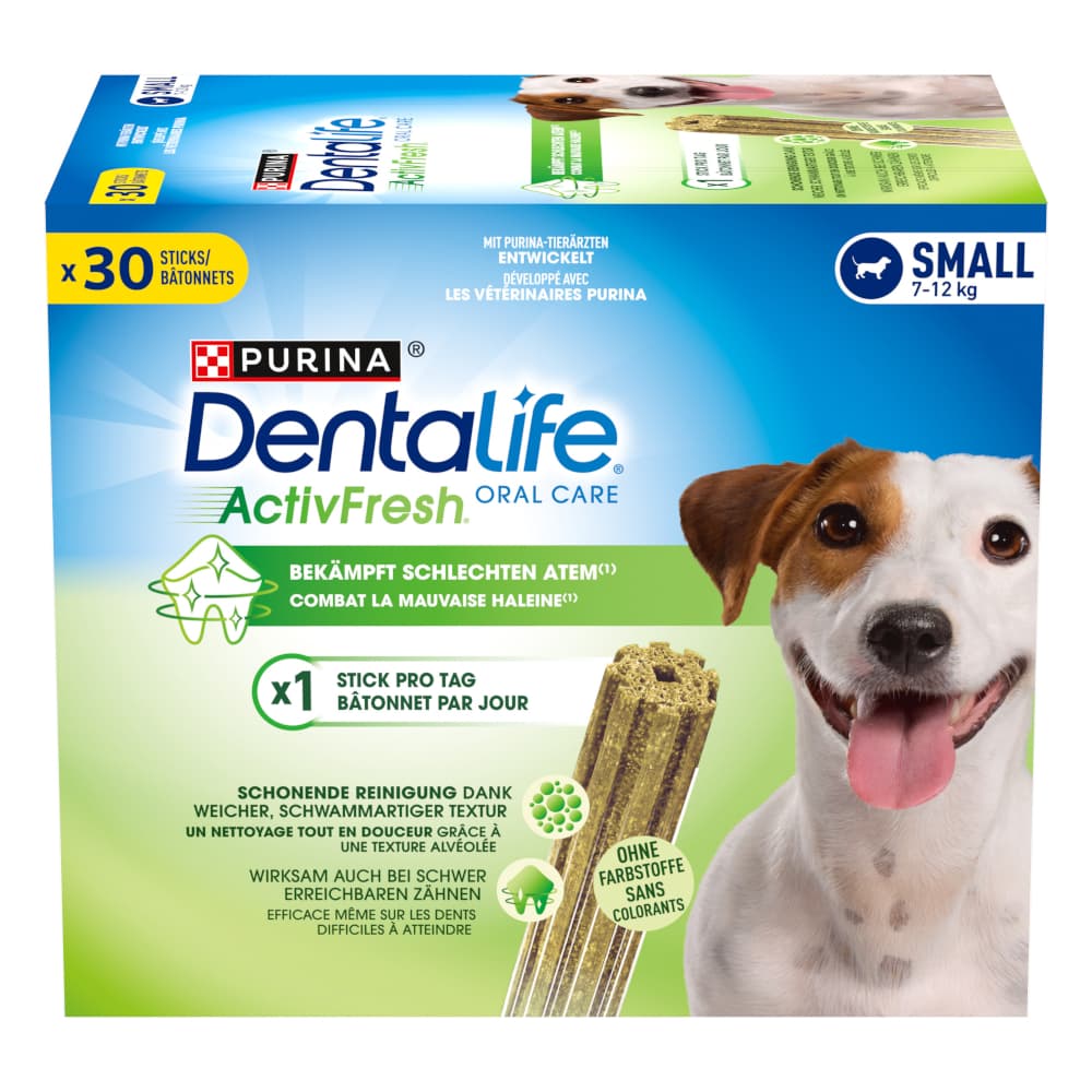 PURINA Dentalife Active Fresh Tägliche Zahnpflege-Snacks für kleine Hunde - Sparpaket: 60 Sticks