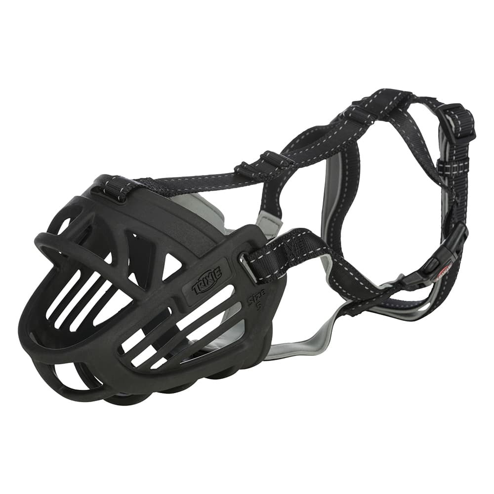 Trixie Maulkorb Flex Gummi - Grösse M – L: Beagle, Dalmatiner
