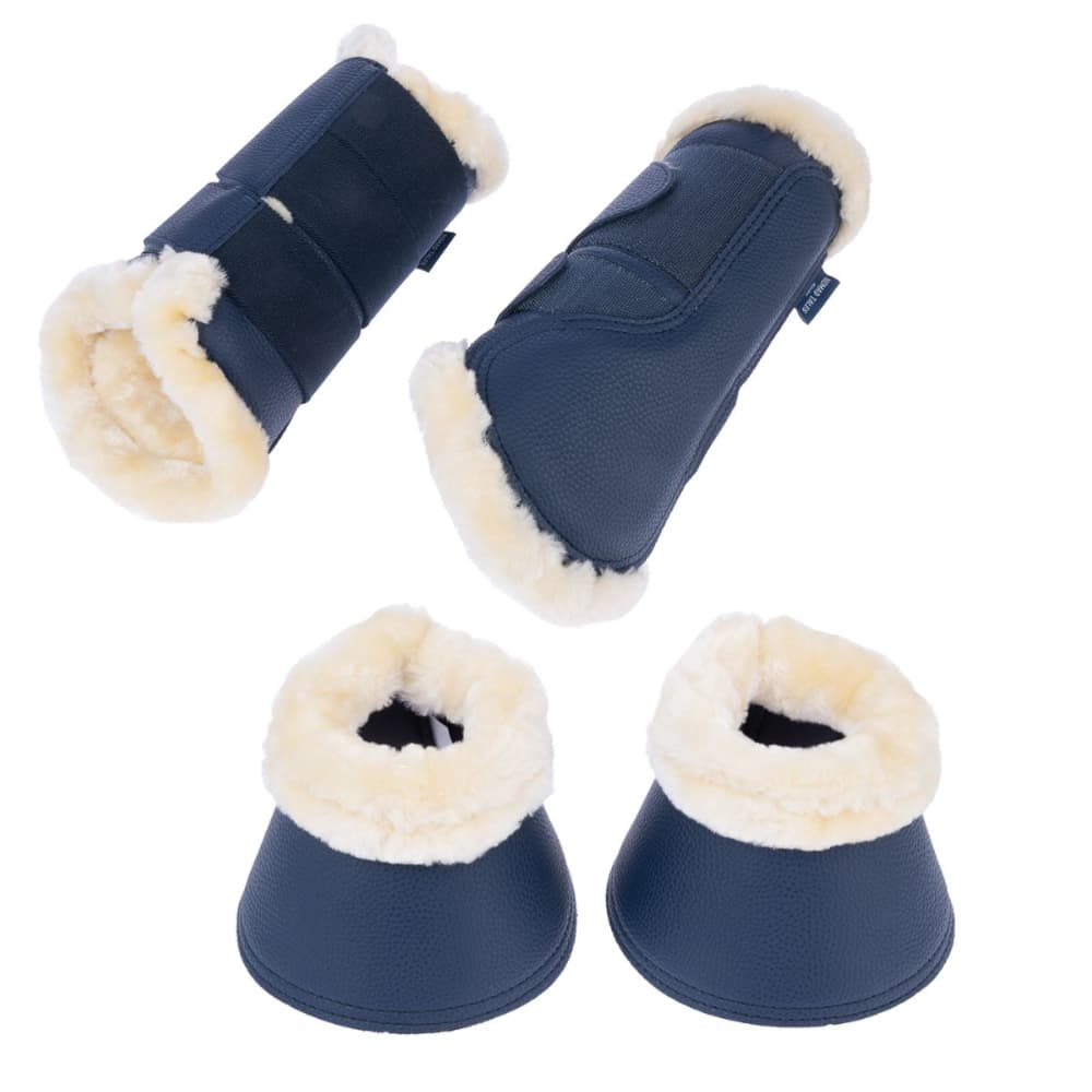 Nomad Tales Set Dressurgamaschen & Hufglocken, marineblau - Sparset: 2 Dressurgamaschen & 2 Hufglocken, Grösse M