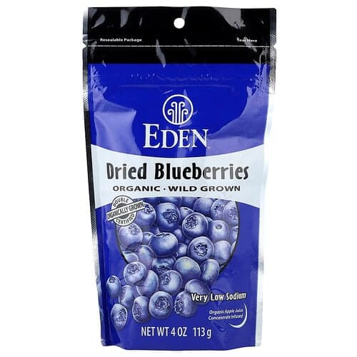 Eden Foods, Organic Dried Blueberries, 4 oz (113 g)
