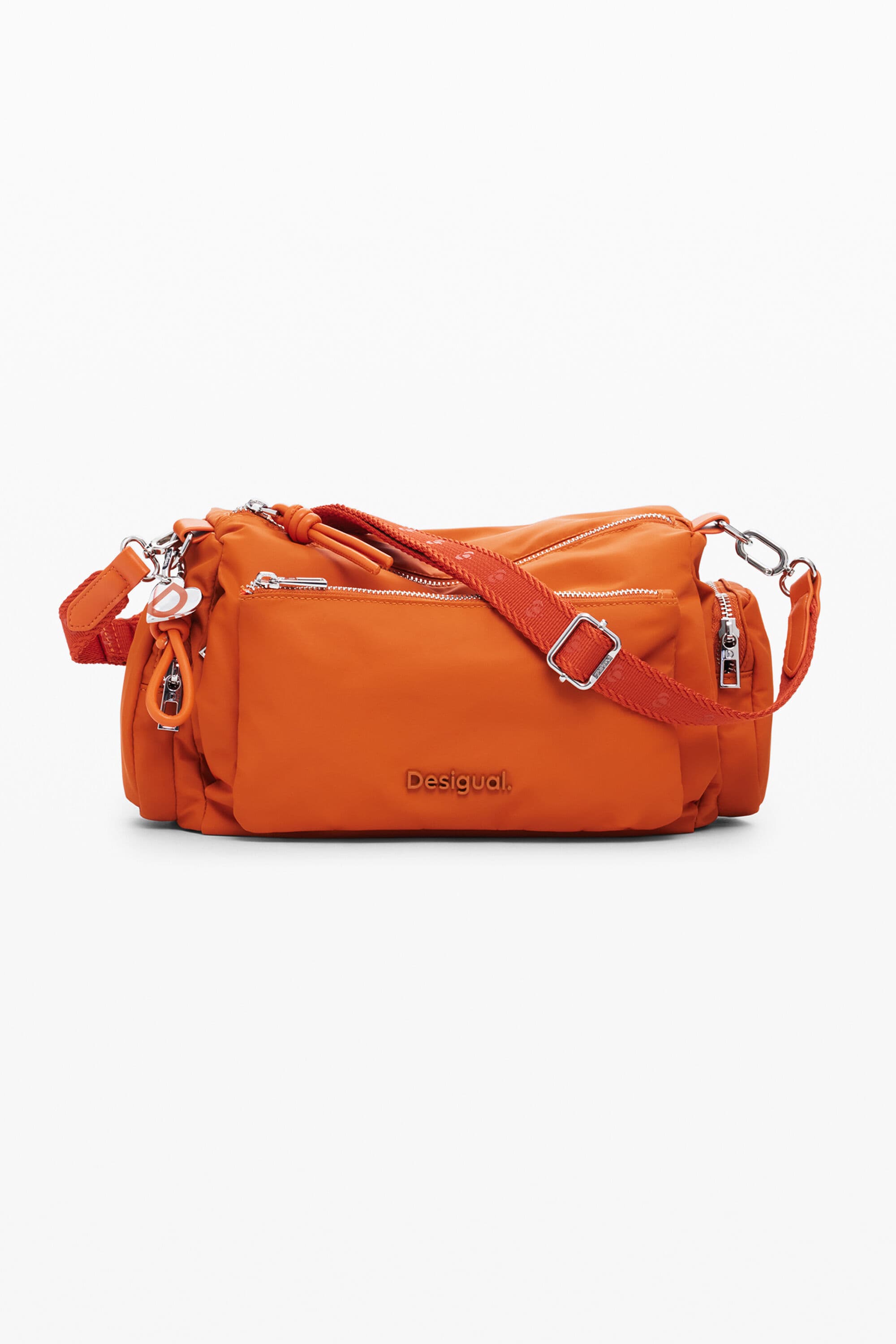 Desigual, Mittelgroße Bowlingtasche, Damen, Polyamid, Orange, U