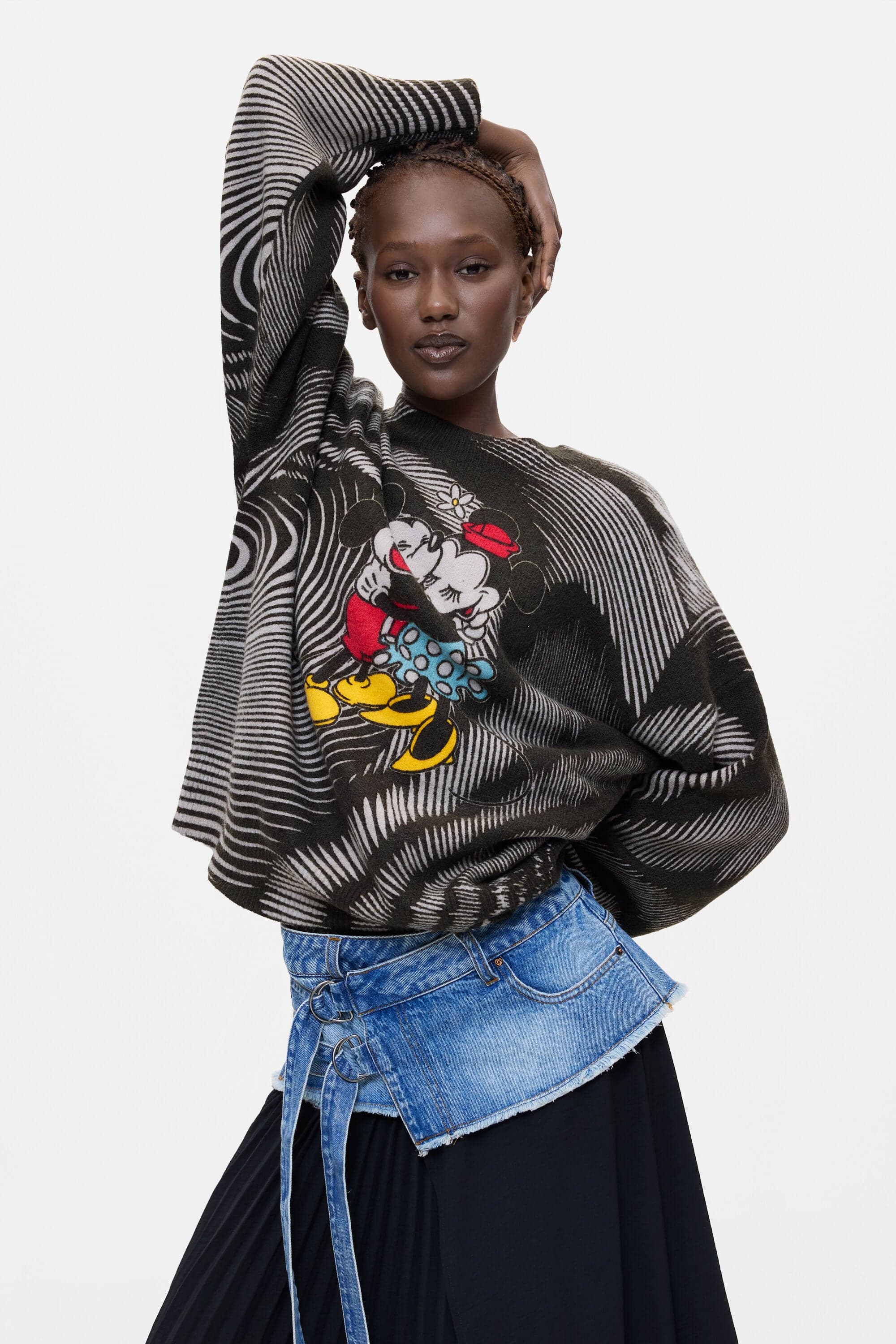 Desigual, Pullover Mickey Disney™, Damen, Schwarz, S