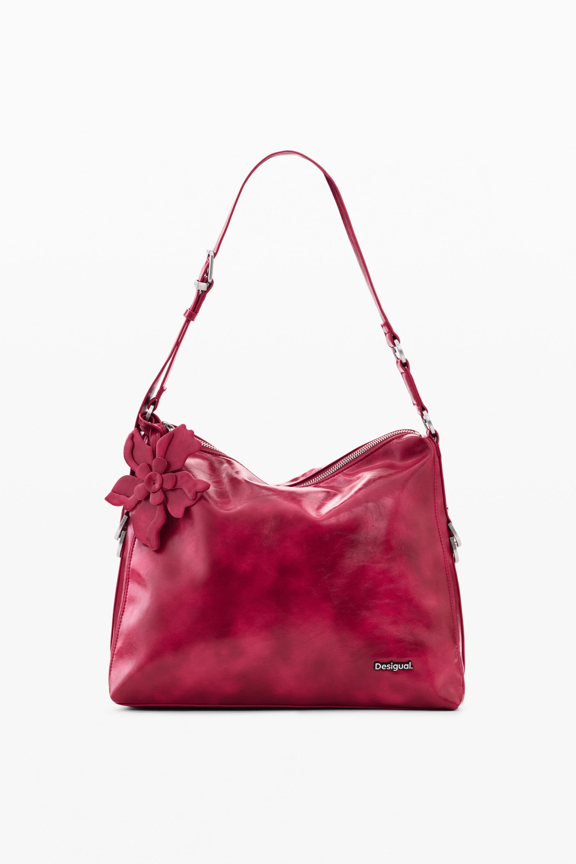 Desigual, Große tasche in lederoptik, Damen, Polyurethan, Rot, U