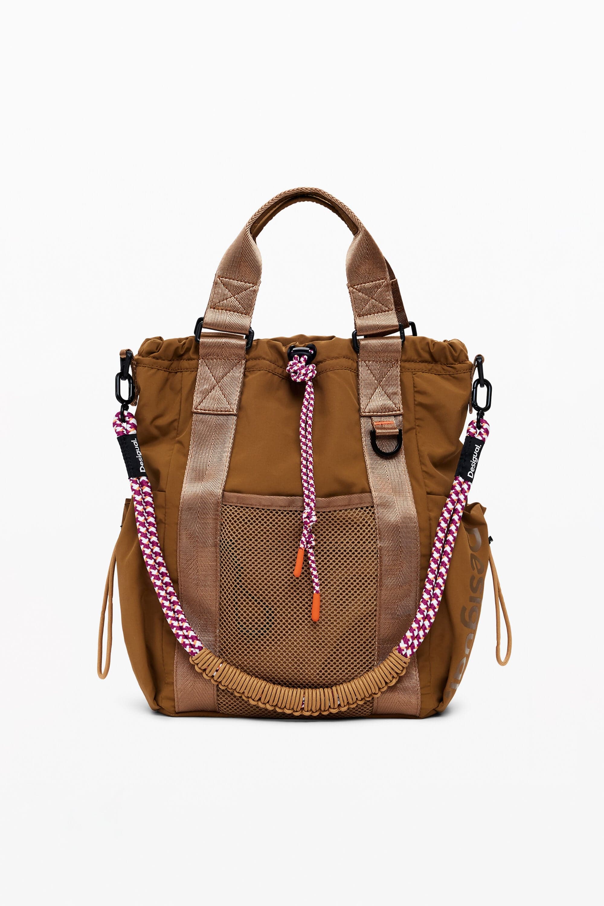 Desigual, Mehrpositionsrucksack mit Kordeln, Damen, Polyamid, Rot, U